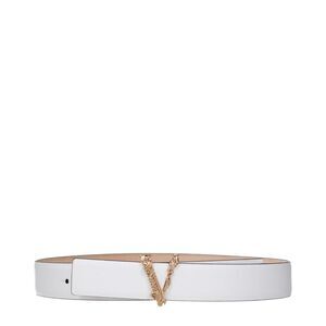 Versace White Leather Regular Women's Belt